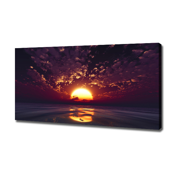 Foto canvas Zonsondergang