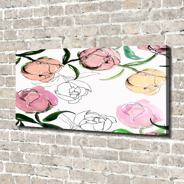 Foto op canvas Pioenrozenknoppen