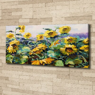 Canvas foto Zonnebloemen