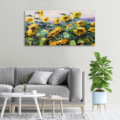 Canvas foto Zonnebloemen