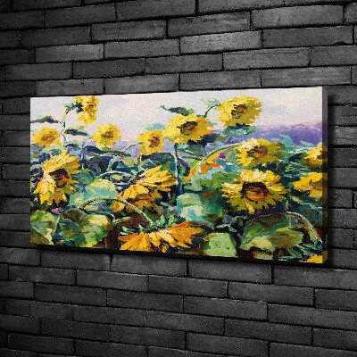 Canvas foto Zonnebloemen