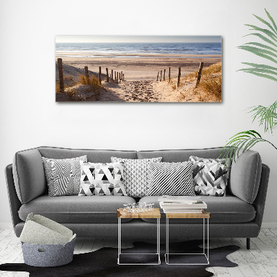 Canvas foto duinen aan zee