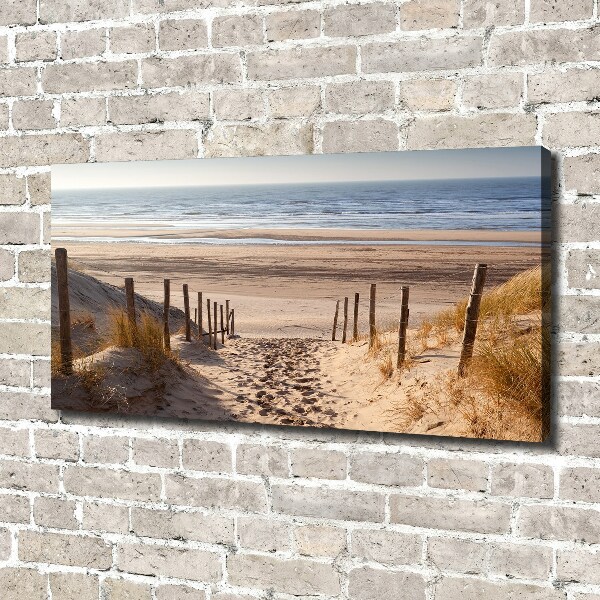 Canvas foto duinen aan zee