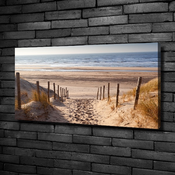 Canvas foto duinen aan zee