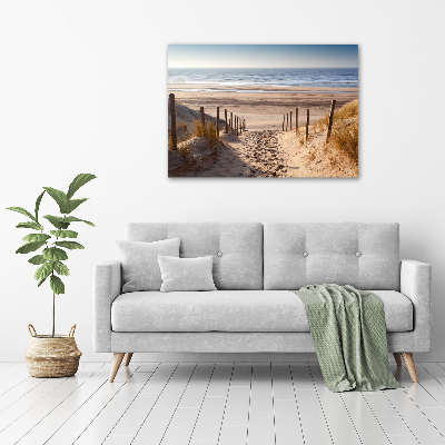Canvas foto duinen aan zee