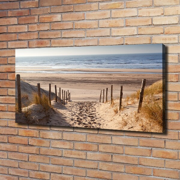 Canvas foto duinen aan zee
