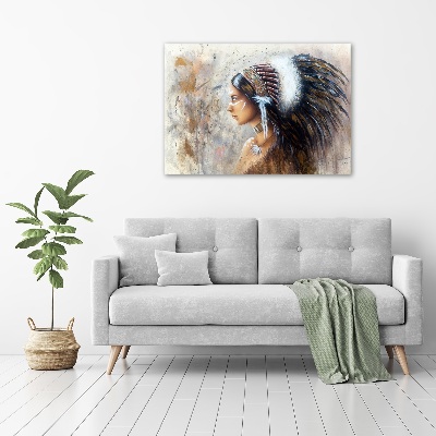 Canvas schilderij Indiase vrouw