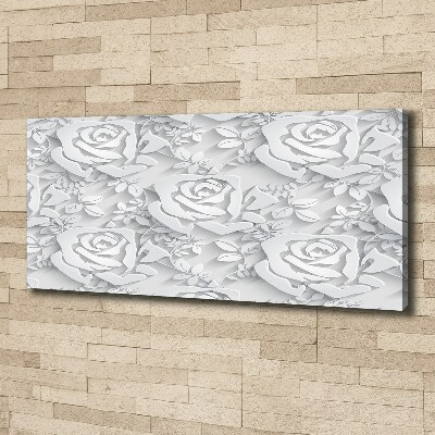 Canvas foto Rozenpatroon