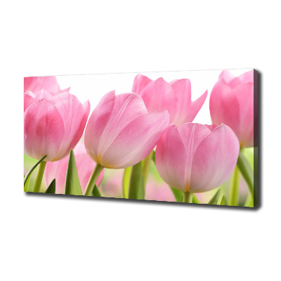 Foto canvas Roze tulpen