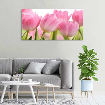 Foto canvas Roze tulpen
