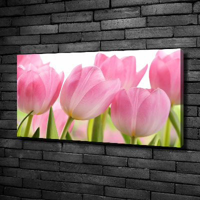 Foto canvas Roze tulpen
