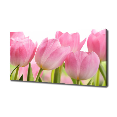 Foto canvas Roze tulpen