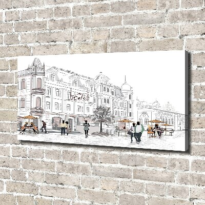 Foto op canvas Oude Stad