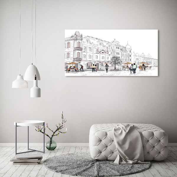 Foto op canvas Oude Stad