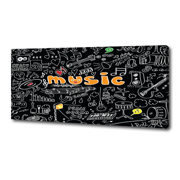 Canvas schilderij Muzikale symbolen