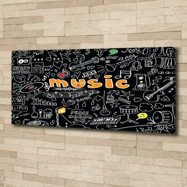 Canvas schilderij Muzikale symbolen