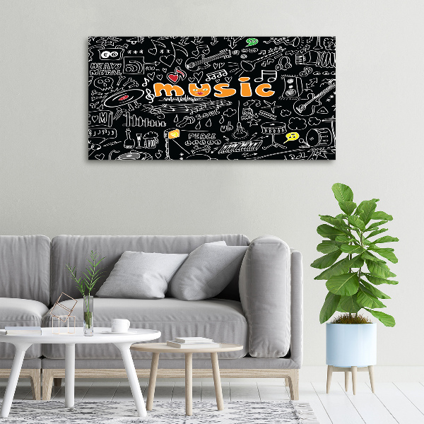 Canvas schilderij Muzikale symbolen