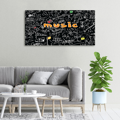 Canvas schilderij Muzikale symbolen