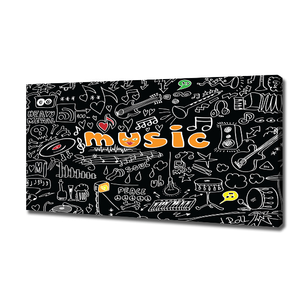 Canvas schilderij Muzikale symbolen