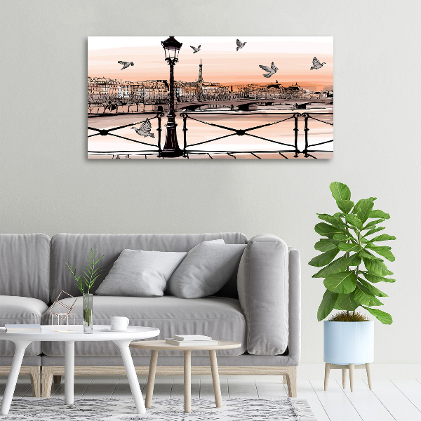 Canvas foto Schemering in Parijs