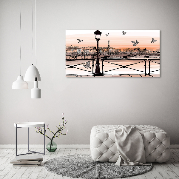 Canvas foto Schemering in Parijs