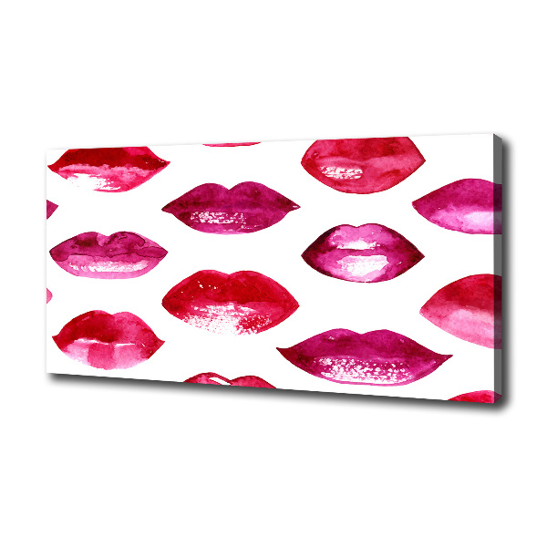 Schilderij op canvas Rode lippen