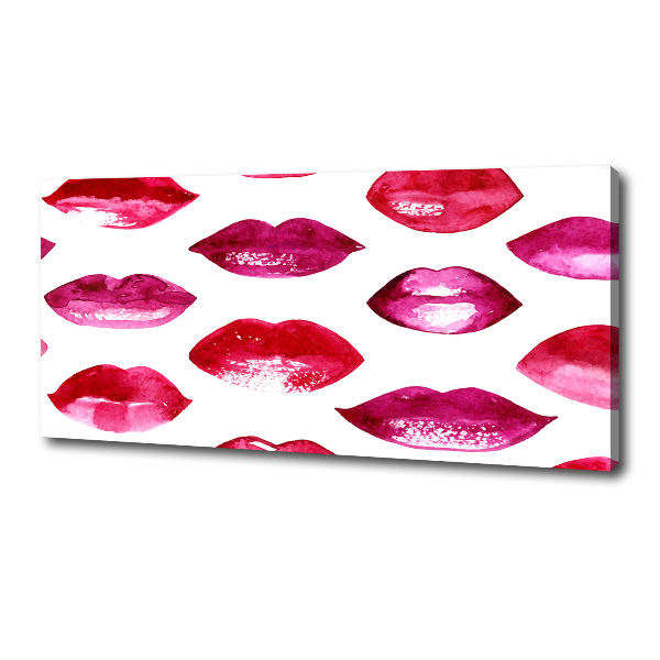 Schilderij op canvas Rode lippen