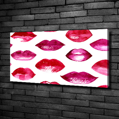 Schilderij op canvas Rode lippen