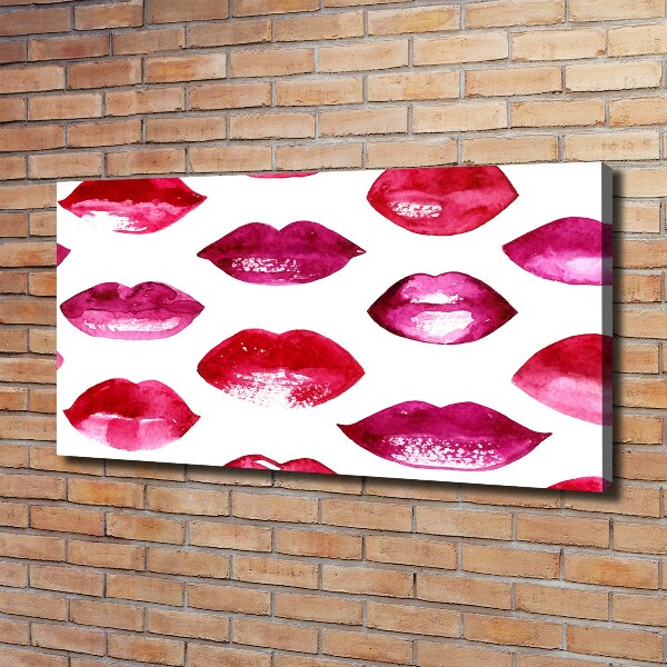 Schilderij op canvas Rode lippen