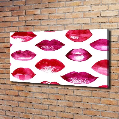 Schilderij op canvas Rode lippen