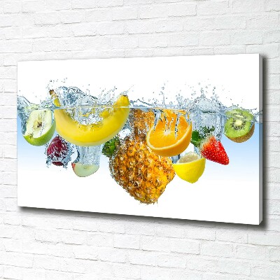 Foto canvas Fruit onder water