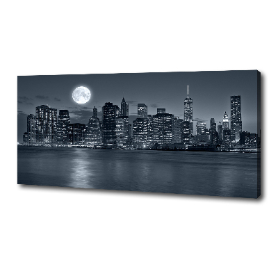 Canvas foto New York 's nachts
