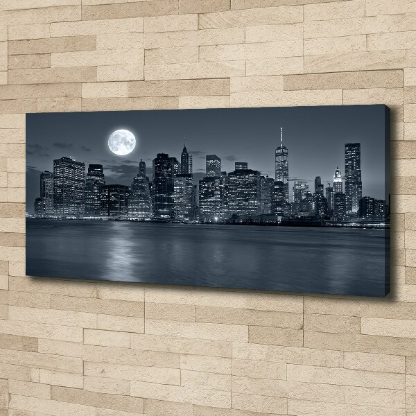 Canvas foto New York 's nachts