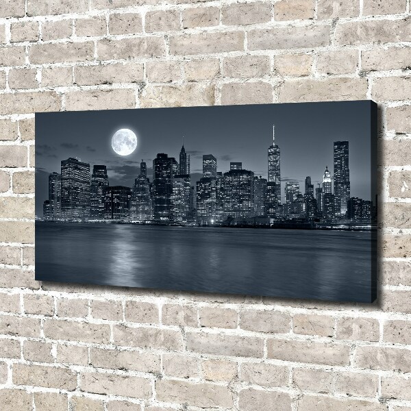 Canvas foto New York 's nachts
