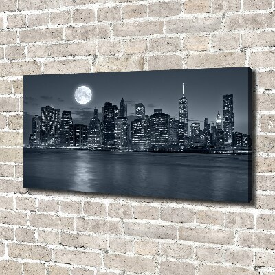 Canvas foto New York 's nachts