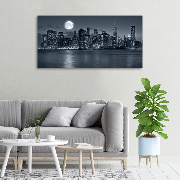 Canvas foto New York 's nachts