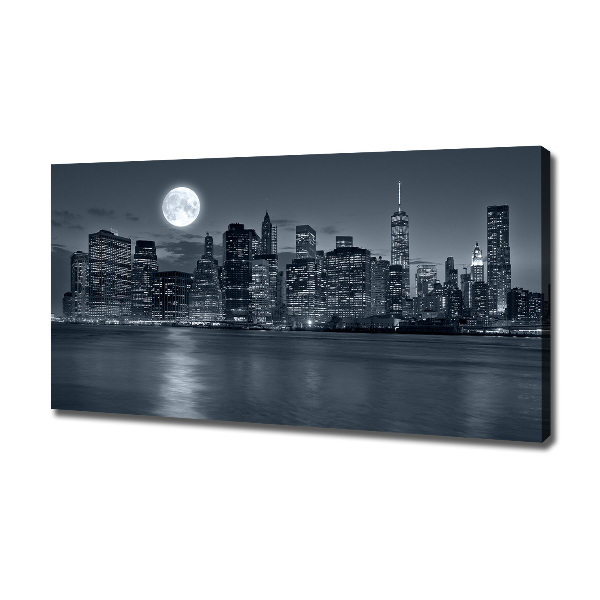 Canvas foto New York 's nachts