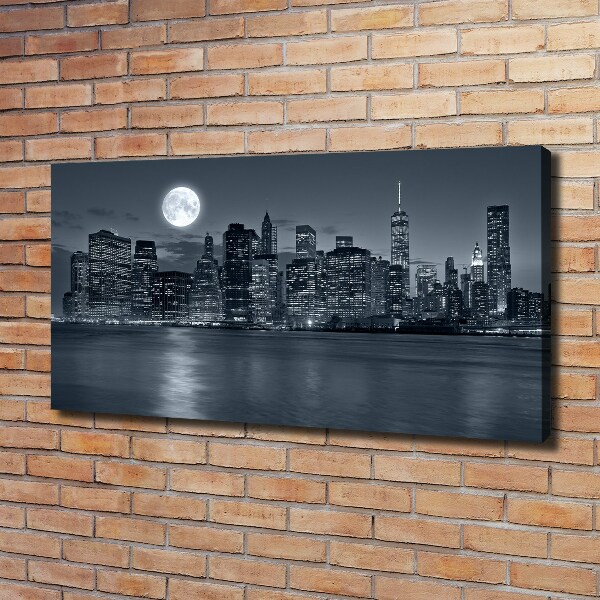 Canvas foto New York 's nachts