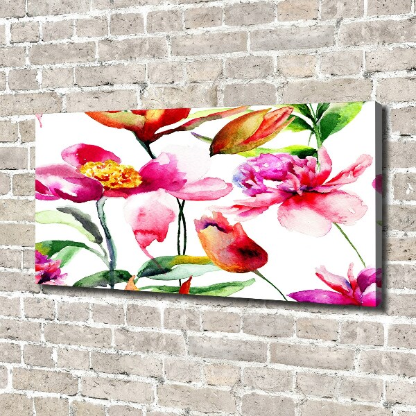 Canvas foto Wilde bloemen