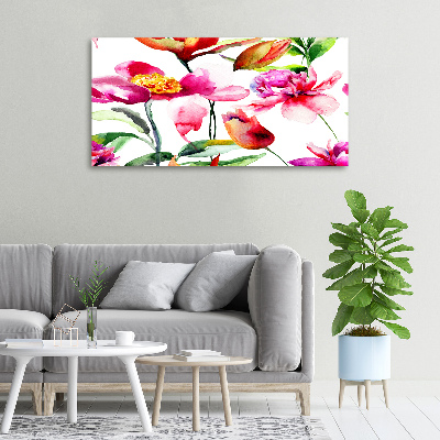 Canvas foto Wilde bloemen