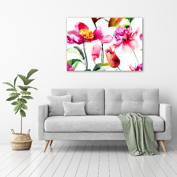 Canvas foto Wilde bloemen