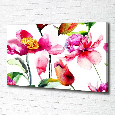 Canvas foto Wilde bloemen