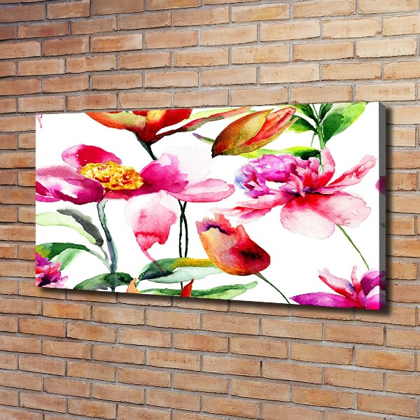Canvas foto Wilde bloemen
