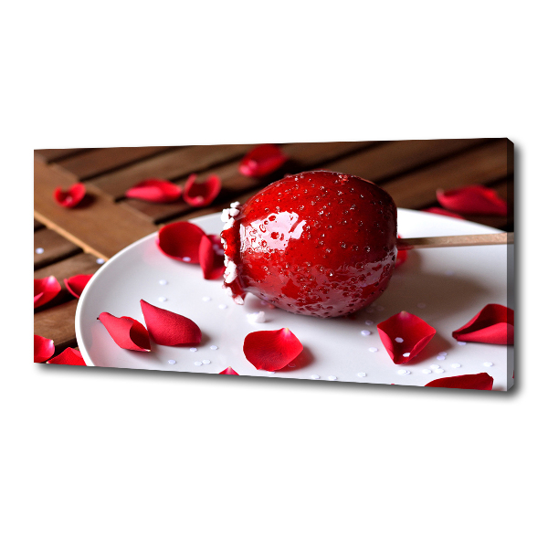 Foto canvas Appel aan een stokje