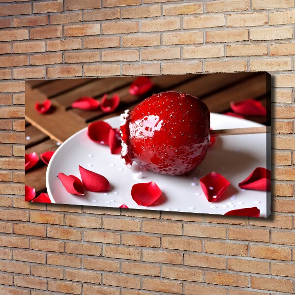 Foto canvas Appel aan een stokje