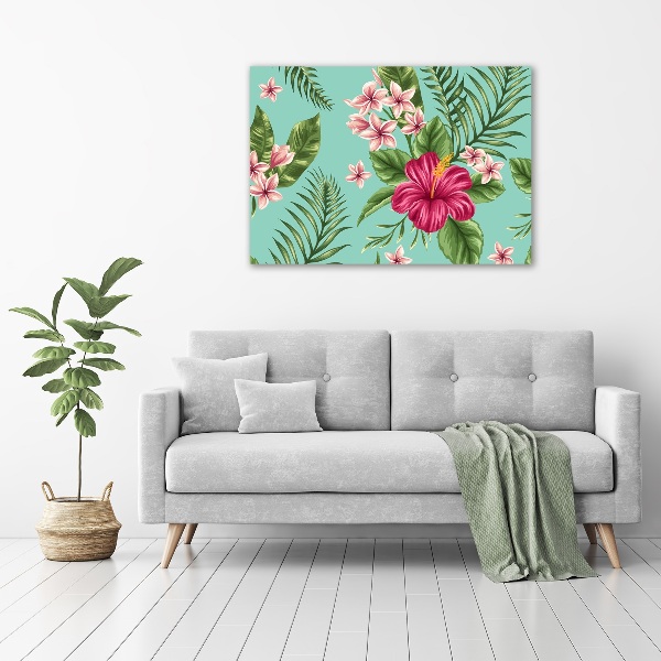 Foto canvas Hawaiiaanse bloemen
