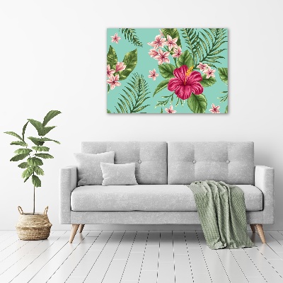 Foto canvas Hawaiiaanse bloemen