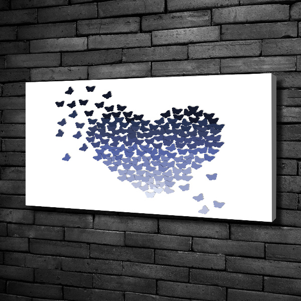 Schilderij op canvas Hart van vlinders