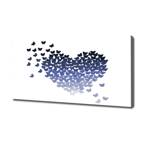 Schilderij op canvas Hart van vlinders