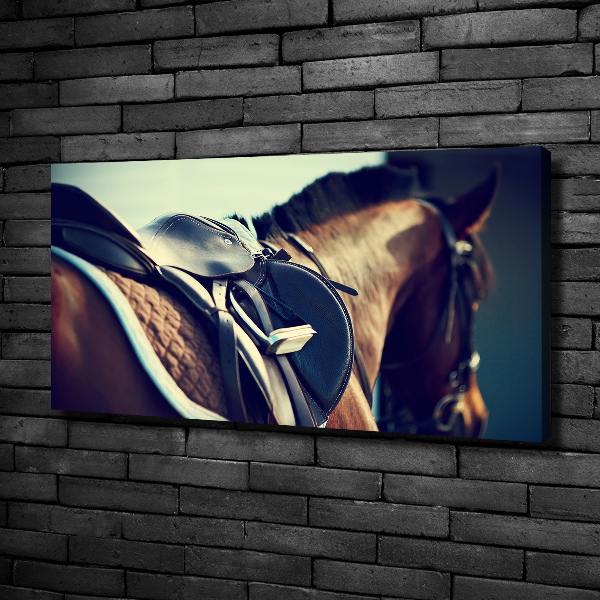 Foto canvas Zadel met stijgbeugels